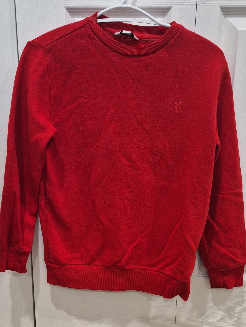 Calvin Klein Red Boys/Girls  Crewneck Sweater